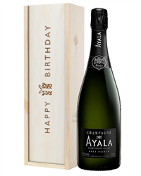 Ayala Champagne Birthday Gift in Wooden Box