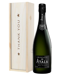 Ayala Champagne Thank You Gift In Wooden Box