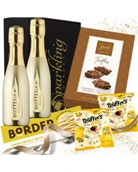 Bottega Gold Prosecco Gift Set - Mini Prosecco Chocolate Hamper Gift Set