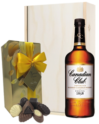 Canadian Club Whisky and Chocolates Gift Set