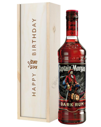 Captain Morgan Rum Birthday Gift In Wooden Box