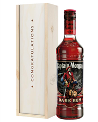 Captain Morgan Rum Congratulations Gift In Wooden Box