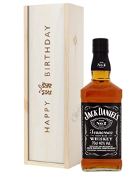 Jack Daniels Tennesse Whiskey Birthday Gift In Wooden Box