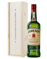 Jameson Irish Whiskey Congratulations Gift In Wooden Box