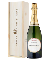 Laurent Perrier Champagne Single Bottle Christmas Gift In Wooden Box