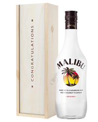 Malibu Congratulations Gift In Wooden Box