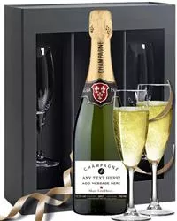 Personalised Champagne and Glasses