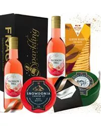 Rose Wine and Cheese Gift Set - 2 x Blossom Hill White Zinfandel
