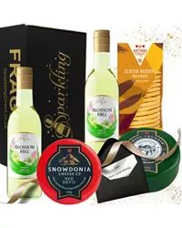 White Wine and Cheese Gift Set - Blossom Hill Pinot Grigio - 2 x 187ml Bottles