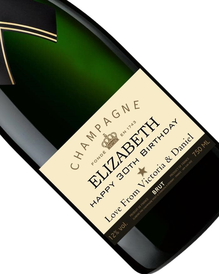 Personalised 30th Birthday Moet Champagne Gift