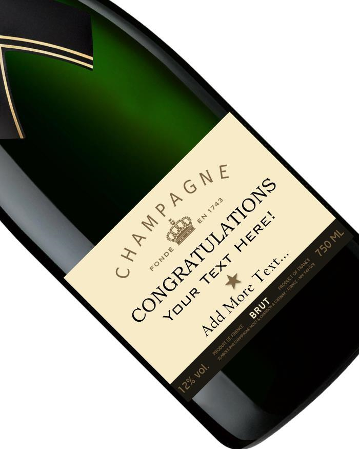 Personalised Congratulations Champagne and Chocolates Gift Box
