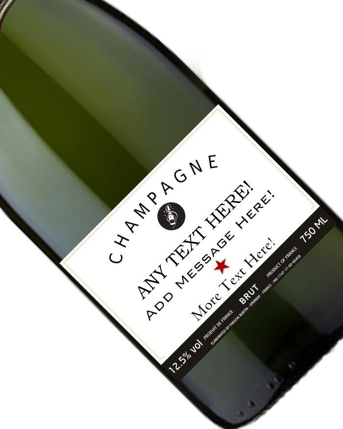 Champagne with Personalised Label