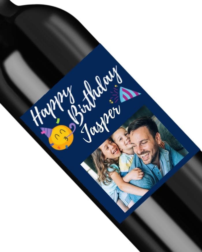 Red Wine Birthday Gift  - Celebration Blue Label